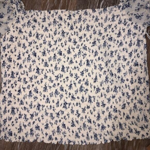 Reformation Jess Smocked Cropped Floral Top XL - Picture 4 of 9